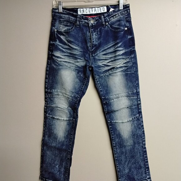 Encrypted Women's Acid Wash Jeans Size 14 - Picture 6 of 8